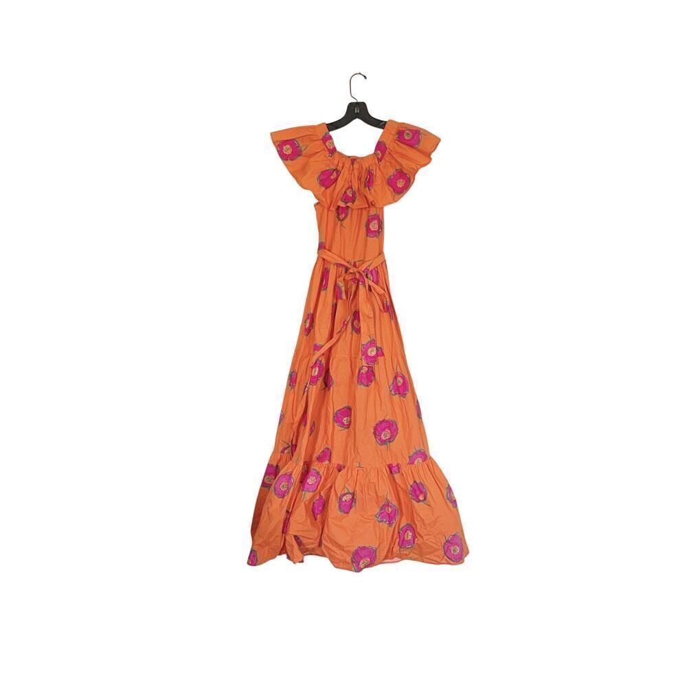 la double j yacht off shoulder dress orange Small(US4) - Picture 10 of 11